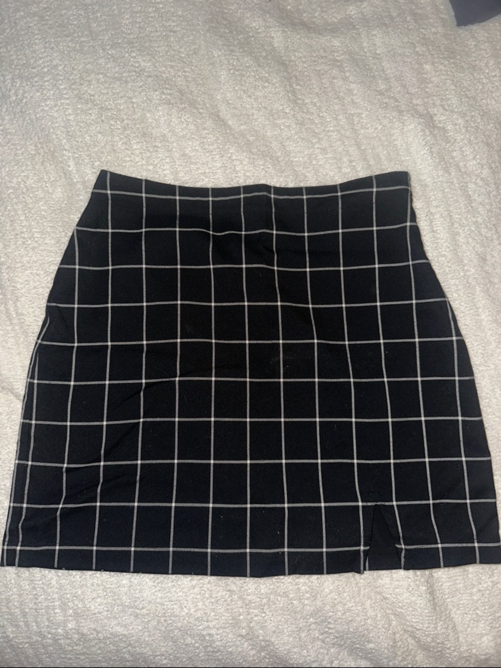 Abercrombie & Fitch Black Windowpane Mini Skirt